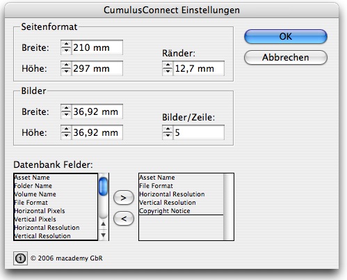 CumulusConnect Dialog